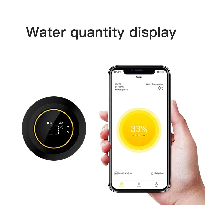 Tuya Bluetooth Smart Water Cup LCD Temperaturanzeige. Wasserverbrauchsaufzeichnung Warm Halten Flasche Funktioniert Mit Tuya Smart Life APP