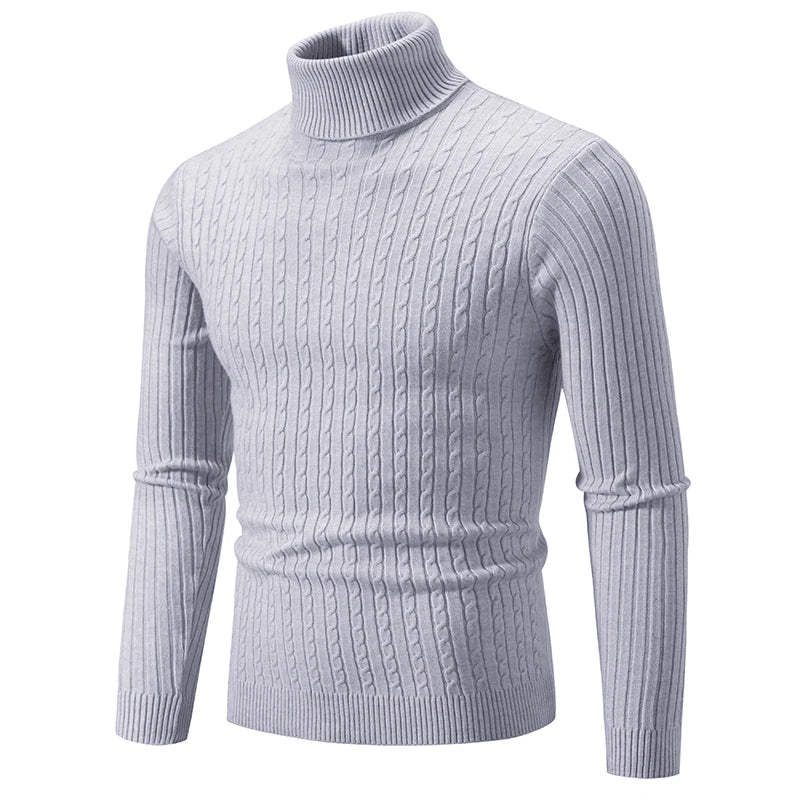 Neue Männer High Neck Pullover Casual Turtleneck Sweatwear Wolle Herren Winter Outdoor Tops