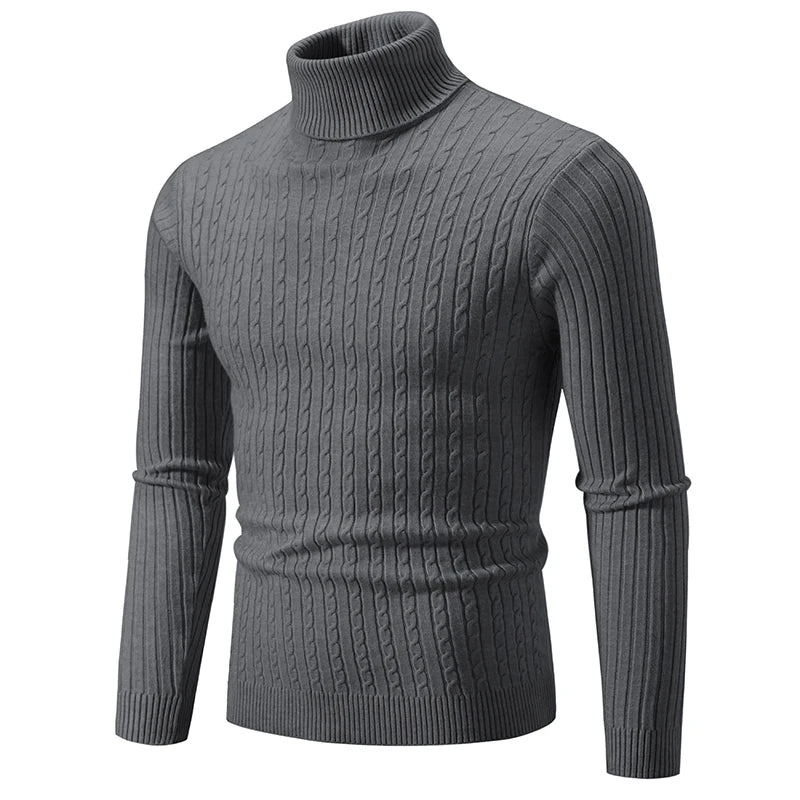 Neue Männer High Neck Pullover Casual Turtleneck Sweatwear Wolle Herren Winter Outdoor Tops