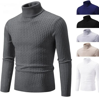 Neue Männer High Neck Pullover Casual Turtleneck Sweatwear Wolle Herren Winter Outdoor Tops